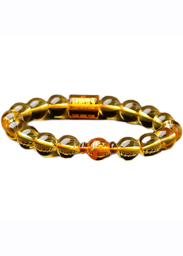 Art Yellow Crystal Buddha Beads Bracelet