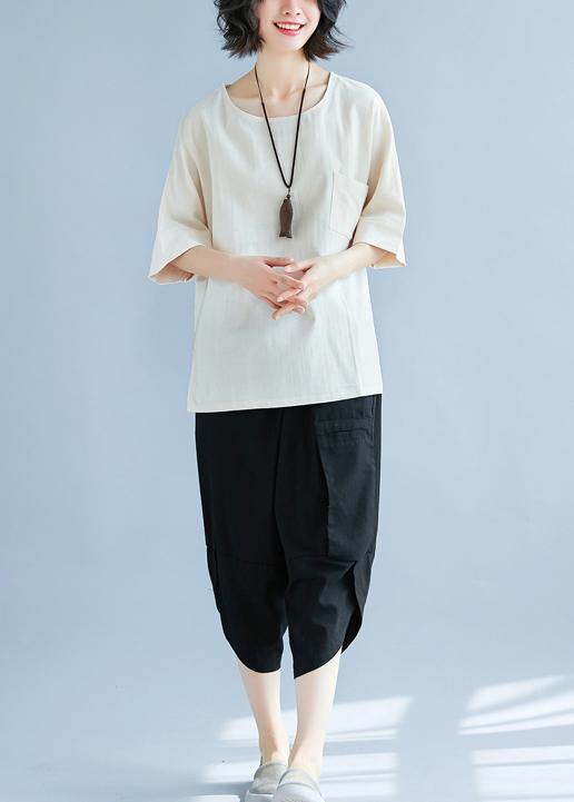 Art khaki linen tunic pattern Casual Tutorials hooded side open baggy Summer shirts - bagstylebliss