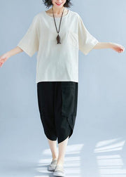 Art khaki linen tunic pattern Casual Tutorials hooded side open baggy Summer shirts - bagstylebliss