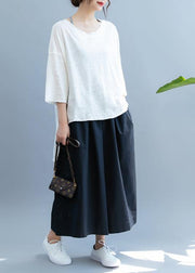 Art o neck asymmetric shirts Fashion Ideas white top - bagstylebliss