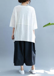 Art o neck asymmetric shirts Fashion Ideas white top - bagstylebliss