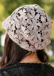 Autumn 2024 New Hollow Flower Hook Soft Brim Baotou Hat Breathable