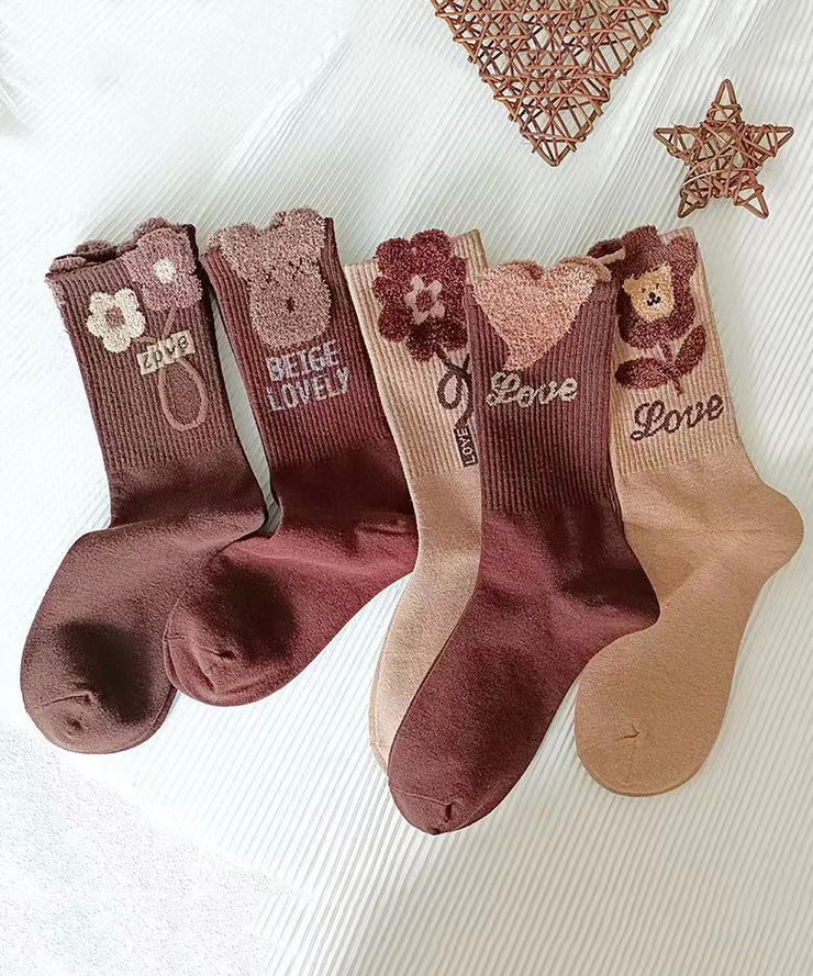 Autumn And Winter Fashion Versatile High Beauty Popular Mid Cap Plush Socks