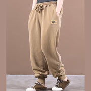 Autumn new style Korean trousers with lace-up threaded mouth khaki ming casual pants - bagstylebliss