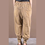 Autumn new style Korean trousers with lace-up threaded mouth khaki ming casual pants - bagstylebliss