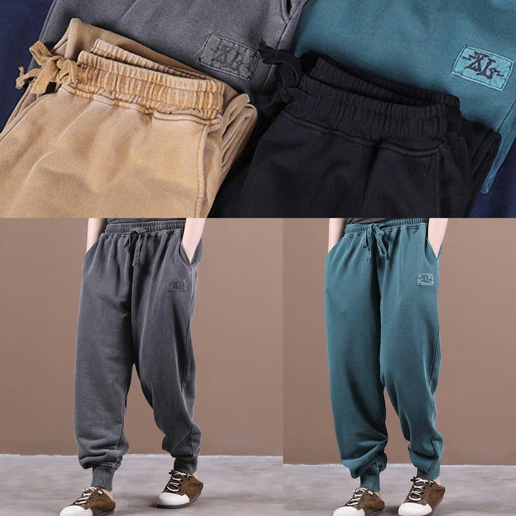 Autumn new style Korean trousers with lace-up threaded mouth khaki ming casual pants - bagstylebliss