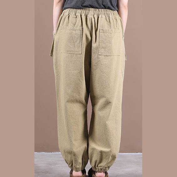 Autumn new style three-dimensional pocket elasticated foot pleated casual pants - bagstylebliss