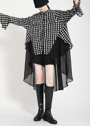Beautiful Black Print flare sleeve Chiffon Jacket Summer - bagstylebliss