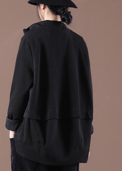 Beautiful Black Zip Up Trench Short Coat - bagstylebliss