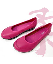 Beautiful Comfortable Flat Shoes For Women Rose Cowhide Leather