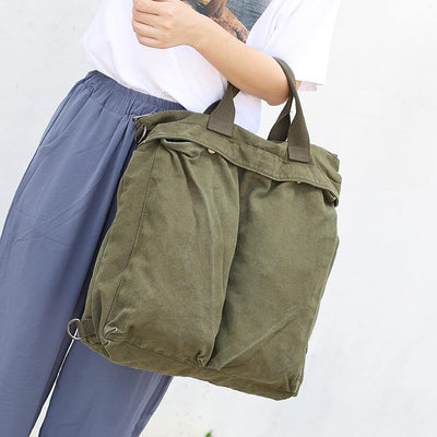 Beautiful For Women Casual green Canvas Square Backpack - bagstylebliss