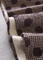 Beautiful Purple Button Patchwork Pockets Fall Print Party Dress Long sleeve - bagstylebliss