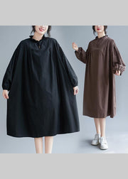 Beautiful Ruffled Baggy Black  Dresses - bagstylebliss