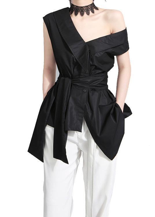 Beautiful black cotton crane tops  oversized summer tops - bagstylebliss