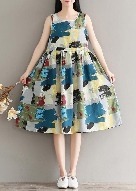 Beautiful floral cotton quilting clothes sleeveless daily summer Dresses - bagstylebliss