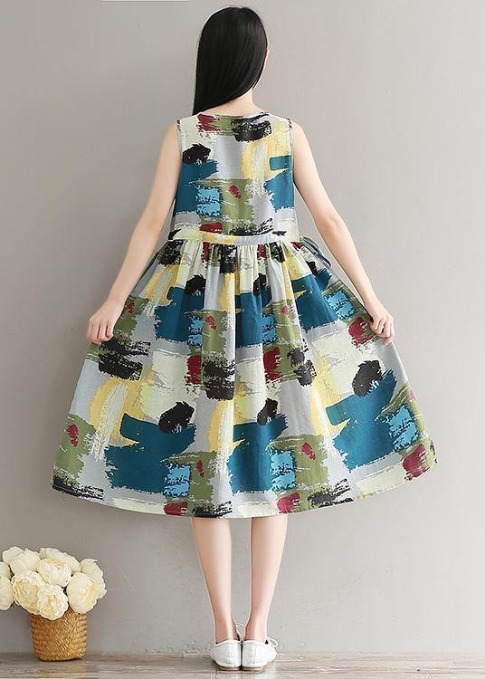 Beautiful floral cotton quilting clothes sleeveless daily summer Dresses - bagstylebliss