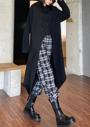 Beautiful hooded asymmetric clothes For Women Fashion Ideas black shirt - bagstylebliss