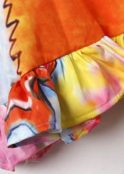 Beautiful patchwork short sleeve cotton Tunics Fashion Ideas Cartoon print long Dresses summer - bagstylebliss