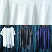 Beautiful white tops women Wardrobes o neck patchwork summer tops - bagstylebliss