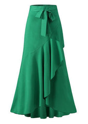 Belt Wrap Hip Fishtail Skirt High Waist Sexy Irregular half length Skirt - bagstylebliss