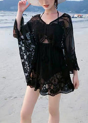 Black Butterfly Holiday Bikini Cover Ups Summer