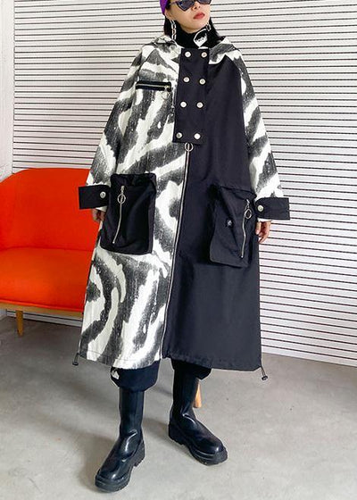Bohemian  Plus Size tunic coat Wardrobes hooded zippered fall coats - bagstylebliss