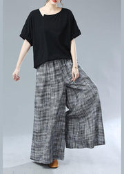 Bohemian Black Pockets Wide Leg Casual Fall Pants - bagstylebliss