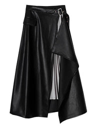 Bohemian Black asymmetrical design Patchwork Skirts Spring - bagstylebliss