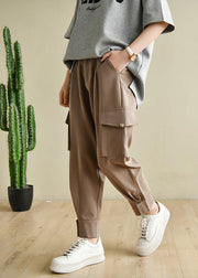 Bohemian Chocolate pockets Patchwork Cotton Pants - bagstylebliss