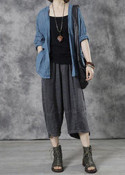 Bohemian Grey Pockets Loose Fall Pants - bagstylebliss