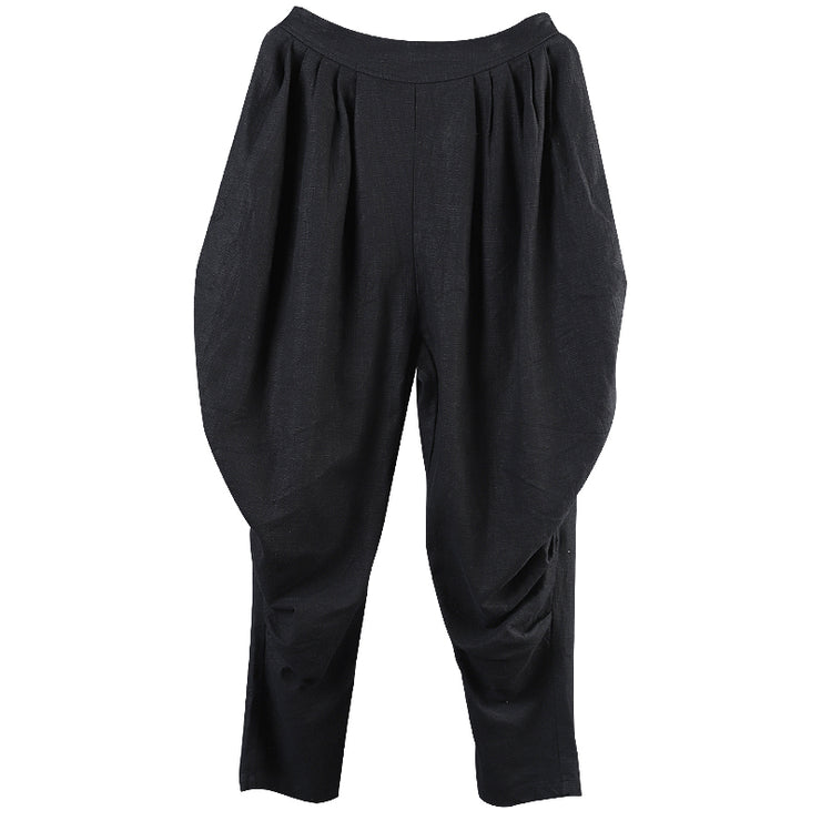 Bohemian Mulberry Pockets Casual Fall Linen Pants