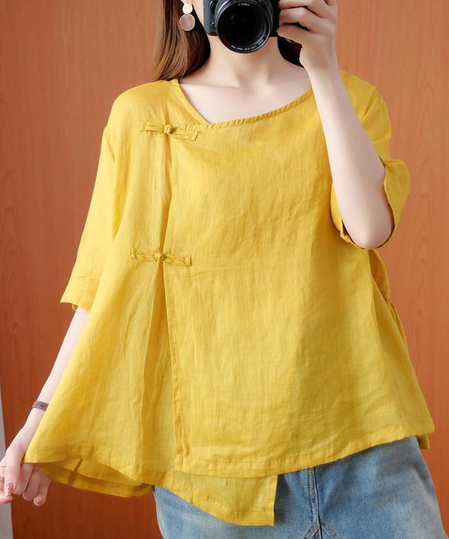 Bohemian yellow clothes o neck Cinched Dresses blouse - bagstylebliss