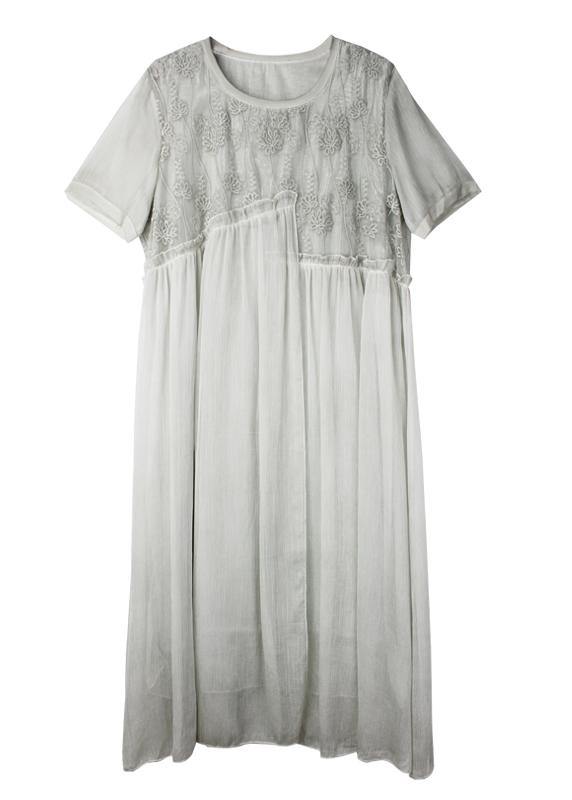 Boho Beige Print Chiffon asymmetrical Design Summer Maxi Dresses - bagstylebliss