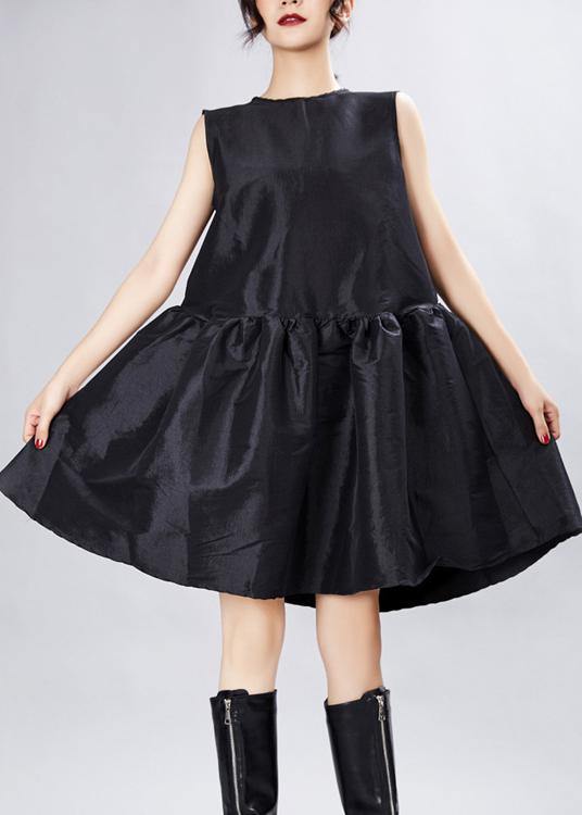 Boho Black O-Neck Half Sleeve Dress Summer - bagstylebliss