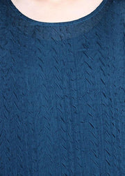 Boho Blue Patchwork Print long clothes Wide Leg Two Pieces Set - bagstylebliss