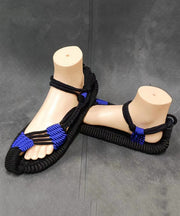 Boho Handmade Knit Fabric Hollow Out Walking Sandals