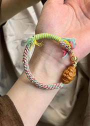 Boho Rainbow Hand Knitting Mermaid Bracelet