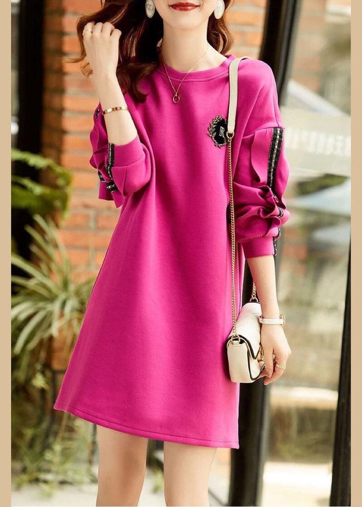 Boho Rose Ruffled fashion Patchwork Cotton Dress Spring