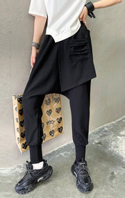 Boho asymmetrical design Harem Harem Cotton  Pants - bagstylebliss