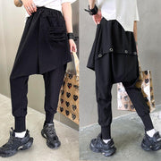 Boho asymmetrical design Harem Harem Cotton  Pants - bagstylebliss