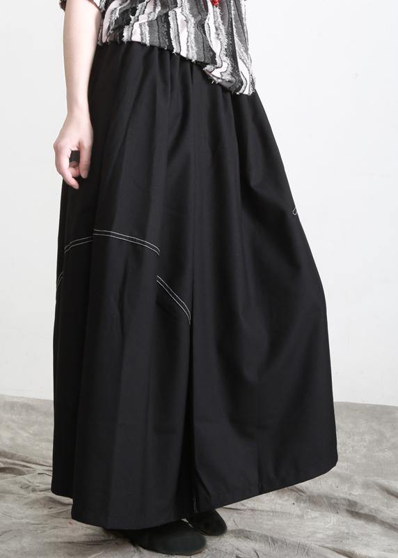 Boutique Black Pockets asymmetrical design Summer Skirts - bagstylebliss