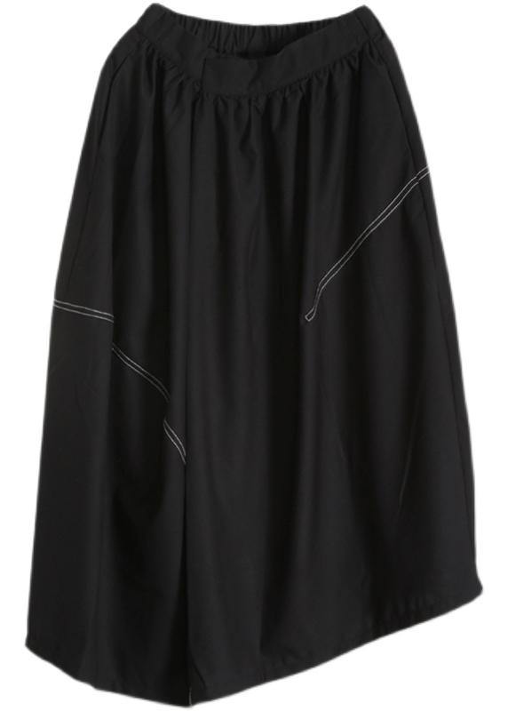 Boutique Black Pockets asymmetrical design Summer Skirts - bagstylebliss