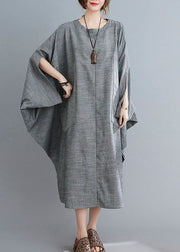 Boutique Grey Bat wing Sleeve Pockets Holiday Dress Spring