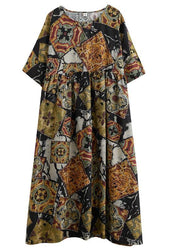 Boutique Print Summer Casual Half Sleeve Dresses - bagstylebliss