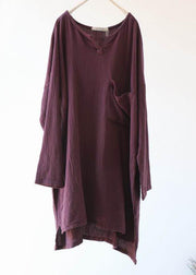 Boutique Purple Dress Side Open Spring Dresses - bagstylebliss