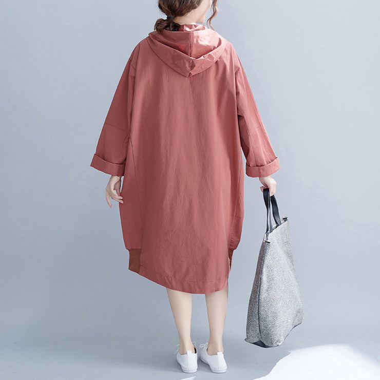 Marke Plus Size Frauen Lady Hooded Female Casual Loose Dress