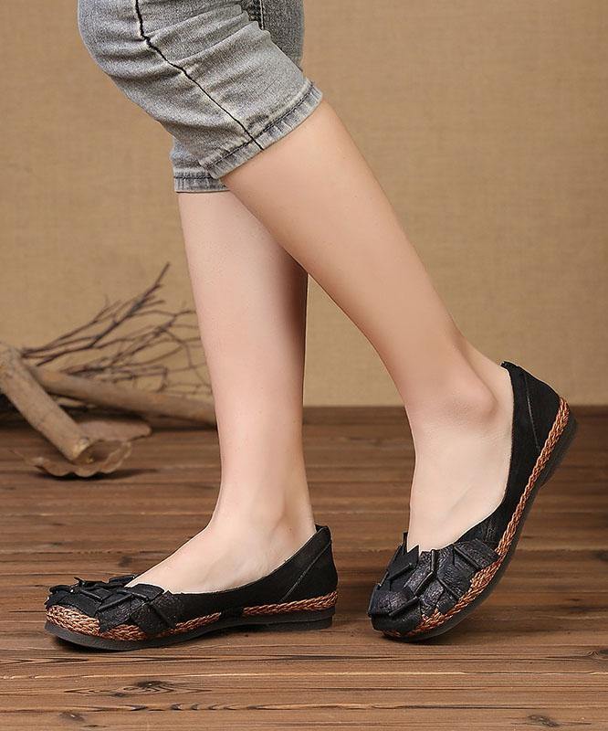 Brown Flat Feet Shoes Splicing Flats - bagstylebliss