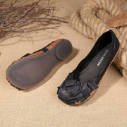 Brown Flat Feet Shoes Splicing Flats - bagstylebliss