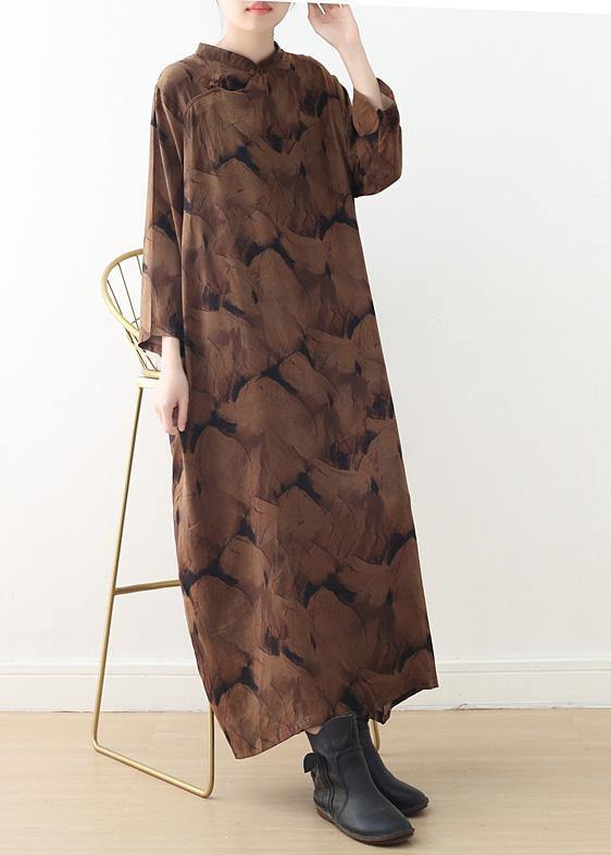 Buy o neck baggy spring kaftans Fitted Life chocolate print Dresses - bagstylebliss
