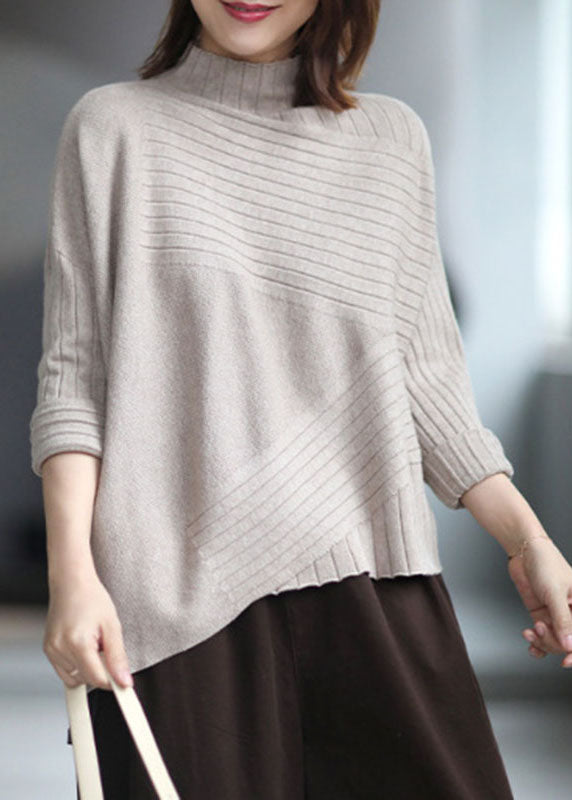 Casual Apricot elegant Turtleneck Casual Fall Sweater